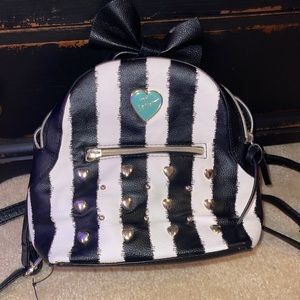 XOX Betsey Johnson backpack black and white